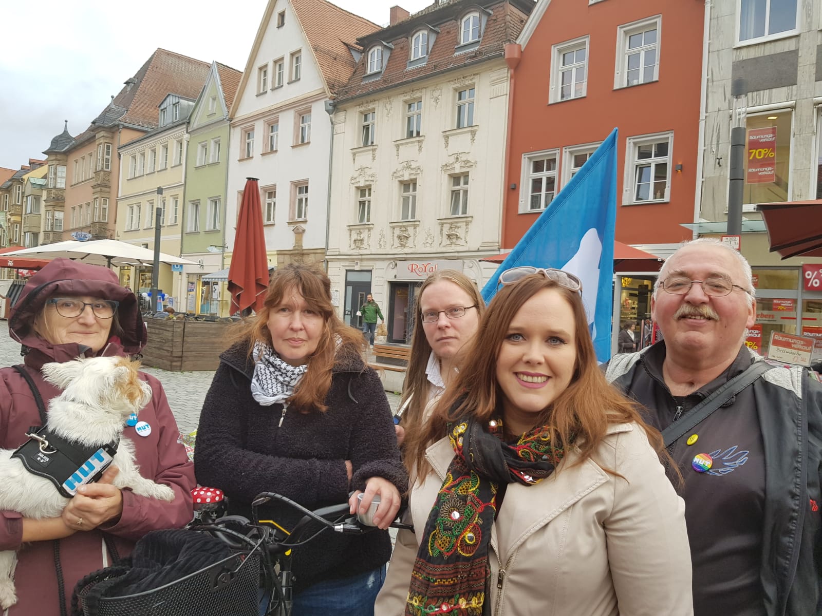 Redebeitrag des Bayreuther mut-Teams zur Demo der Seebrücke Bayreuth