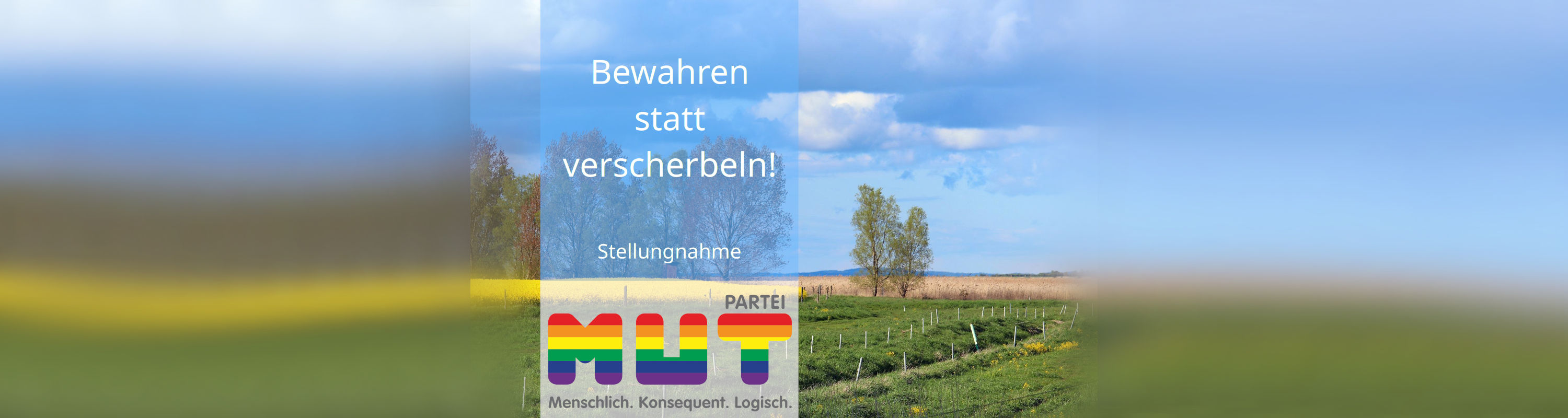 Bewahren statt verscherbeln!