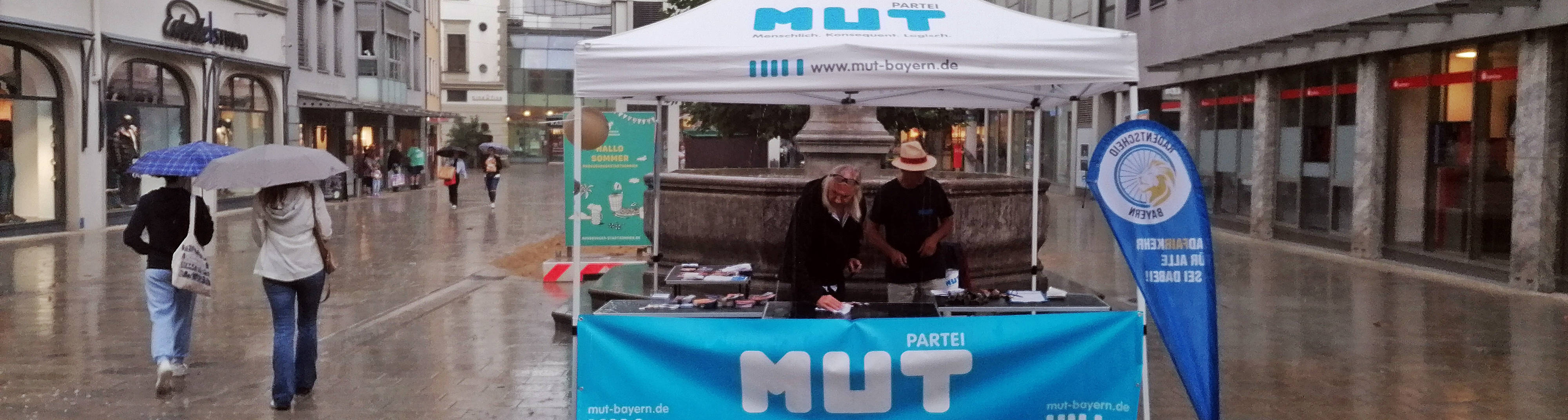 Infostand in Augsburg