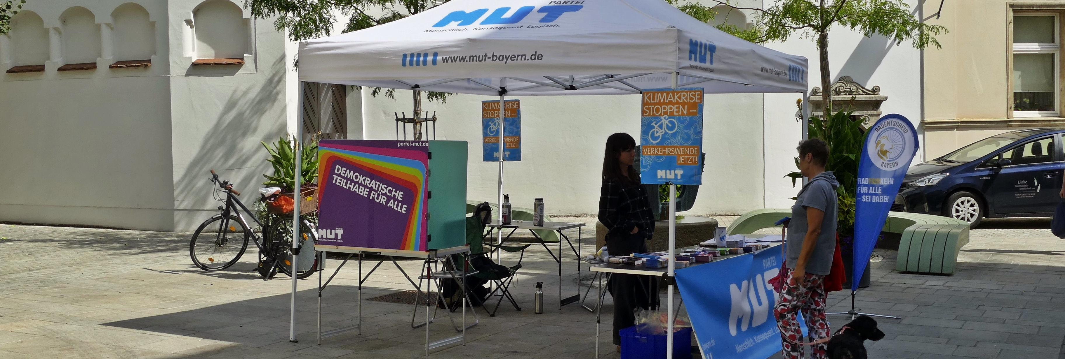 Infostand in Regensburg