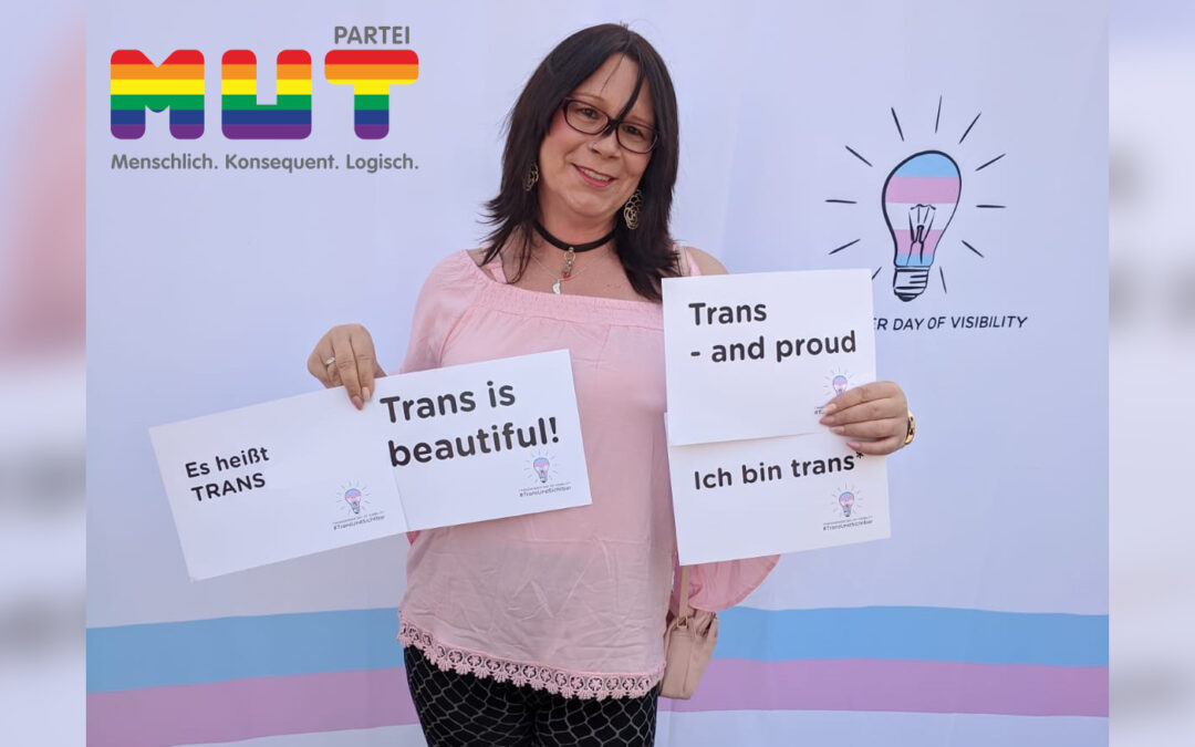 Unser Bundesvorstandsmitglied Christin Löhner zum heutigen Internationalen Tag der Trans* Sichtbarkeit (TdoV)